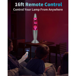 Lampe a Lave XXL LED 17 Couleurs avec Télécommande. Lampes à mouvement liquide pour Enfants Adultes. Veilleuse personnalisée Cad