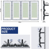 Projecteur LED Extérieur 400W, 4 en 1 40000LM 6500K Spot Exterieur | IP67 Imperméable Luminaire Exterieur, 85-265V Lampe LED Ext