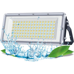Projecteur LED Extérieur 100W, 10000LM 6500K Spot LED Extérieur | IP67 Imperméable Luminaire Exterieur, 85-265V Lampe LED Exteri