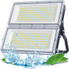 Projecteur LED Extérieur 200W, 2 en 1 20000LM 6500K Spot Exterieur | IP67 Imperméable Luminaire Exterieur, 85-265V Lampe LED Ext