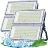 Projecteur LED Extérieur 200W, 2 en 1 20000LM 6500K Spot Exterieur | 2 Pièce IP67 Imperméable Luminaire Exterieur, 85-265V Lampe