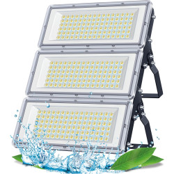 Projecteur LED Extérieur 300W, 3 en 1 30000LM 6500K Spot Exterieur | IP67 Imperméable Luminaire Exterieur, 85-265V Lampe LED Ext