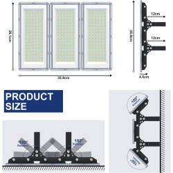Projecteur LED Extérieur 300W, 3 en 1 30000LM 6500K Spot Exterieur | IP67 Imperméable Luminaire Exterieur, 85-265V Lampe LED Ext