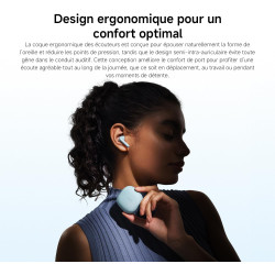 Xiaomi rougemi buds 8 active - écouteurs bluetooth sans fil, semi-intra-auriculaire, haut-parleur de 14,2 mm avec des basses pui
