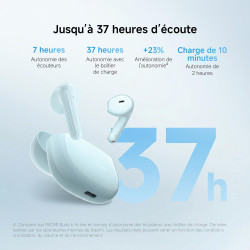 Xiaomi rougemi buds 8 active - écouteurs bluetooth sans fil, semi-intra-auriculaire, haut-parleur de 14,2 mm avec des basses pui