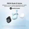 Xiaomi rougemi buds 8 active - écouteurs bluetooth sans fil, semi-intra-auriculaire, haut-parleur de 14,2 mm avec des basses pui