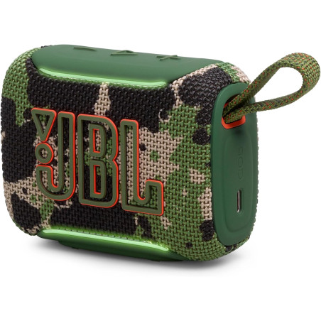 Jbl go 5, enceinte bleutooth ultra‑portable, étanche, camouflage | puissant jbl pro sound, airtouch pairing, auracast, éclairage