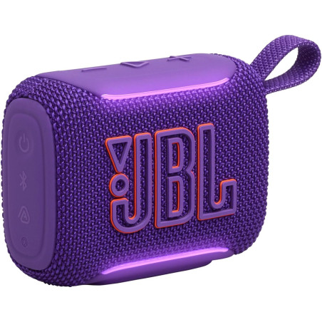 Jbl go 5, enceinte bleutooth ultra‑portable, étanche, violet | puissant jbl pro sound, airtouch pairing, auracast, éclairage amb