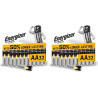 Energizer Alkaline Power Piles AA (Lot de 64) - Mignon LR6 Alcaline 1,5 V - Énergie Longue durée - Idéales pour Les appareils du
