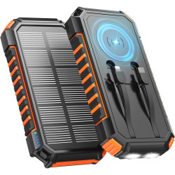 A ADDTOP Chargeur Solaire Power Bank Batterie Externe pour téléphone et Tablette