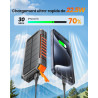 A ADDTOP Chargeur Solaire Power Bank Batterie Externe pour téléphone et Tablette