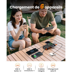 A ADDTOP Chargeur Solaire Power Bank Batterie Externe pour téléphone et Tablette