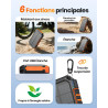 A ADDTOP Chargeur Solaire Power Bank Batterie Externe pour téléphone et Tablette