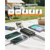 A ADDTOP Chargeur Solaire Power Bank avec Câbles Intégrés Batterie Externe pour Téléphone Tablette