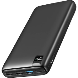 A ADDTOP Batterie Externe - 22.5W Power Bank Charge Rapide- Batterie Portable Power avec Ecran LED, 3 USB-A Sortie & 1 USB-C Sor