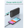 A ADDTOP Batterie Externe - 22.5W Power Bank Charge Rapide- Batterie Portable Power avec Ecran LED, 3 USB-A Sortie & 1 USB-C Sor