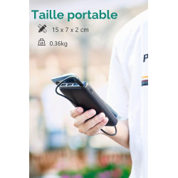 A ADDTOP Batterie Externe - 22.5W Power Bank Charge Rapide- Batterie Portable Power avec Ecran LED, 3 USB-A Sortie & 1 USB-C Sor
