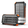 Batterie Externe Solaire 20000mAh - Chargeur Rapide 15W Chargeur Portable avec 3 Câbles Intégrés, Chargeur Solaire avec 5 Sortie