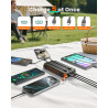 Batterie Externe Solaire 20000mAh - Chargeur Rapide 15W Chargeur Portable avec 3 Câbles Intégrés, Chargeur Solaire avec 5 Sortie