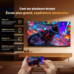 Metz 32 pouces (80 cm) smart tv google television led, gen 6 qled +, hdr 10 dolby audio bleutooth 5,1 eyecare tuner dvb-t/t2/c/s