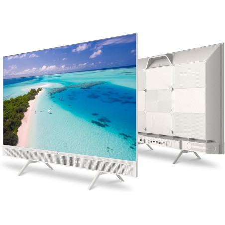Metz Portable Smart TV 32 Pouces (80 cm), QLED, Google Television HDR 10 Haut-parleurs Puissants DBX TV Dolby Audio Chromecast C