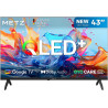 Metz 43 pouces (108 cm) smart tv fhd google television led, gen 6 qled +, hdr 10 dolby audio bleutooth 5,1 eyecare tuner dvb-t/t