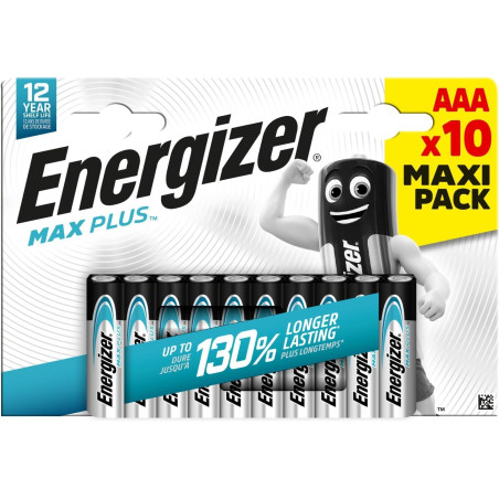 Piles alcalines AAA Energizer Max Plus, Pack de X
