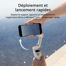 DJI Stabilisateur Nacelle Osmo Mobile 7 pour iPhone, Android, Trépied intégré, Ultra-léger, Nacelle pour téléphone à 3 Axes, Act