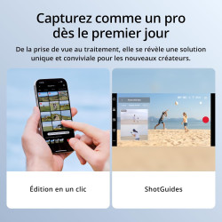 DJI Stabilisateur Nacelle Osmo Mobile 7 pour iPhone, Android, Trépied intégré, Ultra-léger, Nacelle pour téléphone à 3 Axes, Act