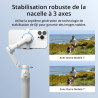 DJI Osmo Mobile 7 Advanced Tracking Combo - Stabilisateur de cardan pour iPhone et Android - Trépied intégré - Ultra léger - Gim