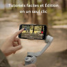 DJI Nacelle intelligente Osmo Mobile SE pour téléphone à 3 axes, portable et pliable, Android et iPhone avec ShotGuides, nacelle