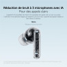 Xiaomi rougemi buds 8 pro, écouteurs bluetooth sans fil, réduction de bruit active jusqu’à 55 db, triple haut-parleur, son hi-re