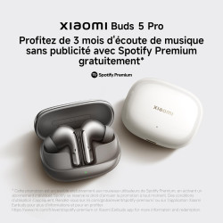 Xiaomi rougemi buds 5 pro, écouteurs avec réduction du bruit, jusqu’à 38 heures d'autonomie, son spatial immersif, nouveau desig