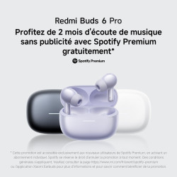 Xiaomi rougemi buds 6 pro – écouteurs bluetooth intra-auriculaires, anc 55db, audio dimensionnel, hi-res/ldac, 9.5h+36h autonomi