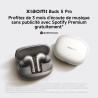 Xiaomi rougemi buds 5 pro, écouteurs avec réduction du bruit, jusqu’à 38 heures d'autonomie, son spatial immersif, nouveau desig