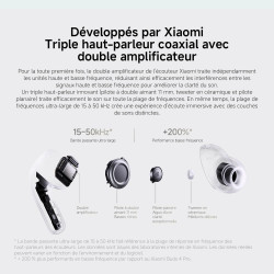 Xiaomi rougemi buds 5 pro, écouteurs avec réduction du bruit, jusqu’à 38 heures d'autonomie, son spatial immersif, nouveau desig