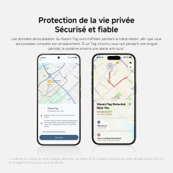 Xiaomi smart tag, compatible apple find my et google android find hub, traqueur bleutooth pour clés, bagages, sac, portefeuille 