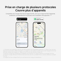 Xiaomi smart tag, compatible apple find my et google android find hub, traqueur bleutooth pour clés, bagages, sac, portefeuille 