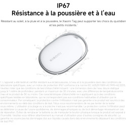 Xiaomi smart tag, compatible apple find my et google android find hub, traqueur bleutooth pour clés, bagages, sac, portefeuille 