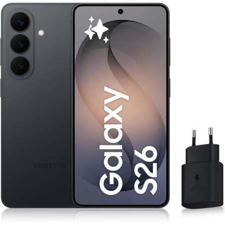 Samsung Galaxy S26, Smartphone Android 5G avec Galaxy AI, 256 Go, Chargeur Secteur Rapide 25W Inclus, Smartphone déverrouillé, N