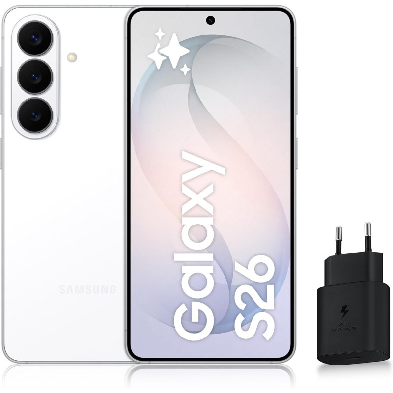 Samsung Galaxy S26, Smartphone Android 5G avec Galaxy AI, 256 Go, Chargeur Secteur Rapide 25W Inclus, Smartphone déverrouillé, B