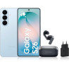 Samsung Galaxy S26, avec Galaxy AI, 256 Go, Bleu Galaxy Buds4, Noir, Chargeurs secteurs Rapides 25W Inclus, Version FR