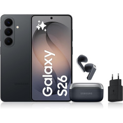 Samsung Galaxy S26, avec Galaxy AI, 512 Go, Noir Galaxy Buds4, Noir, Chargeurs secteurs Rapides 25W Inclus, Version FR