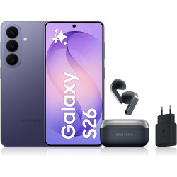 Samsung Galaxy S26, avec Galaxy AI, 512 Go, Violet Galaxy Buds4, Noir, Chargeurs secteurs Rapides 25W Inclus, Version FR