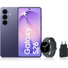 Samsung galaxy s26, avec galaxy ai, 512 go, violet galaxy watch8, 40mm, noir, bleutooth, chargeurs secteurs rapides 25w inclus, 