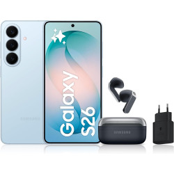 Samsung Galaxy S26, avec Galaxy AI, 512 Go, Bleu Galaxy Buds4, Noir, Chargeurs secteurs Rapides 25W Inclus, Version FR