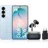 Samsung Galaxy S26, avec Galaxy AI, 512 Go, Bleu Galaxy Buds4 Pro, Noir, Chargeurs secteurs Rapides 25W Inclus, Version FR