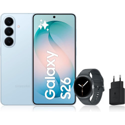 Samsung galaxy s26, avec galaxy ai, 512 go, bleu galaxy watch8, 40mm, noir, bleutooth, chargeurs secteurs rapides 25w inclus, ve