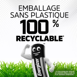 Energizer Alkaline Power Pile 9V (Lot de 8) - Alcaline Neuf Volts - Énergie Longue durée - pour Les Détecteurs de Fumée et Les R