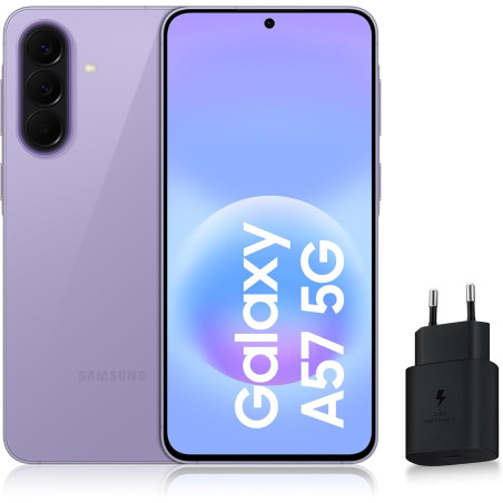 Samsung Galaxy A57 5G, Smartphone Android 5G avec l'IA Accessible à Tous, 256 Go, RAM 8 Go, Chargeur Secteur Rapide 25W Inclus, 